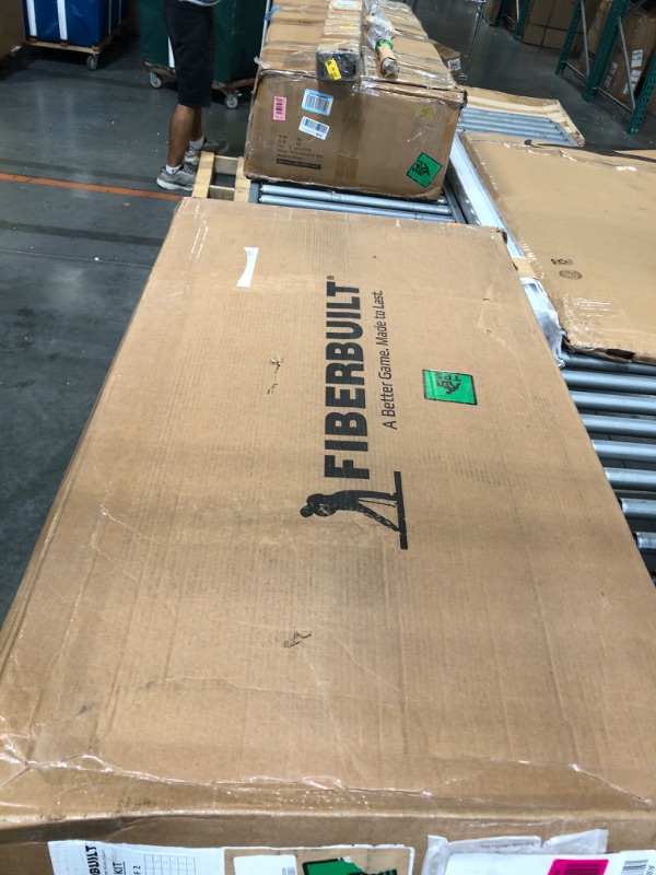 Photo 1 of **BOX 1 OF 2***Fiberbuilt Golf 5'x4' Hourglass Pro Studio Mat Kit - Single-Sided Hitting Mat with Premium Fiberbuilt Grass Turf - Launch Monitor Tested - Indoor/Outdoor, Green