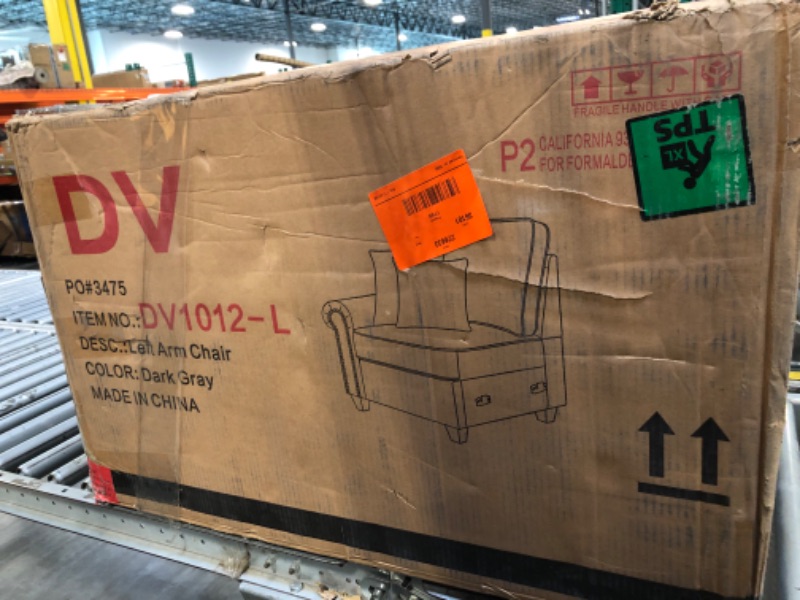 Photo 1 of **ONLY ONE BOX**YOPTO 127" Modular Sectional Sofa with Movable Ottoman&Nailhead Trim Armrest,L-Shape Convertible Couch W/Cup Holder,USB Port&Hidden Storage Box,7 Seat Chenille Sectionals,6 Pillow,for Living Room,Gray