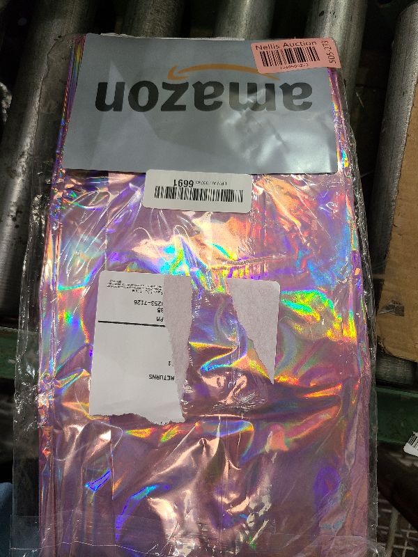 Photo 1 of 4 Pack Iridescent Pink Plastic Tablecloths, FunnyPars Shiny Disposable Laser Rectangle Table Covers, Holographic Foil Tablecloth Iridescent Party Decorations for Birthday Wedding Christmas, 54x108Inch