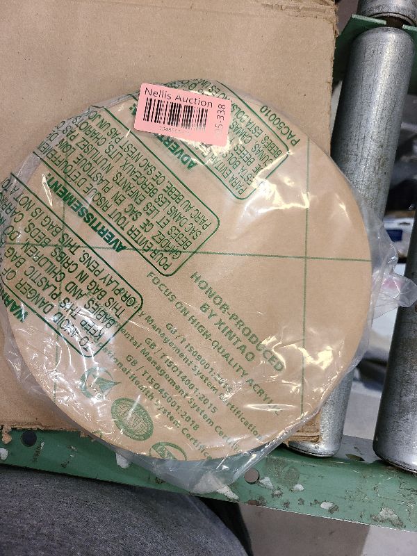 Photo 1 of 2 Pieces 1/4" Round Plexiglass Sheet, 9 Inch Diameter Clear Acrylic Circle, Round Cake Disk Acrylic Sheet, Plexiglass Table Top, Acrylic Backdrop
