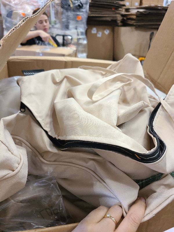 Photo 1 of AAAAAcessories Outdoor Deep Seat Cushions, Waterproof, Fade-Resistant Patio Furniture Replacement Cushions, 23.5" x 25.5" x 5" + 23.5" x 19", Khaki Beige