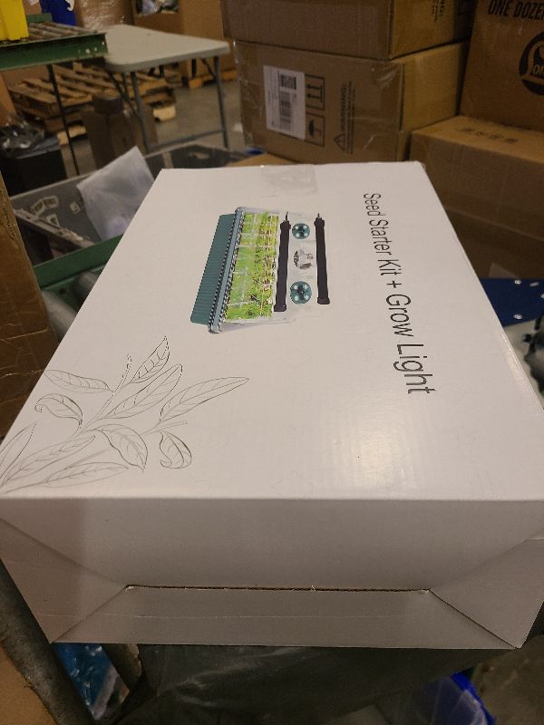 Photo 1 of 2-Pack Seedling Starter Tray Kit with Full-Spectrum LED Grow Lights, Adjustable Humidity Dome, 80-Cell Seed Germination Kit Including Plant Labels, Gloves & Tools for Indoor Plant Growing & Gardening