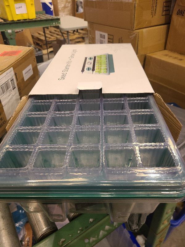 Photo 1 of 2-Pack Seedling Starter Tray Kit with Full-Spectrum LED Grow Lights, Adjustable Humidity Dome, 80-Cell Seed Germination Kit Including Plant Labels, Gloves & Tools for Indoor Plant Growing & Gardening