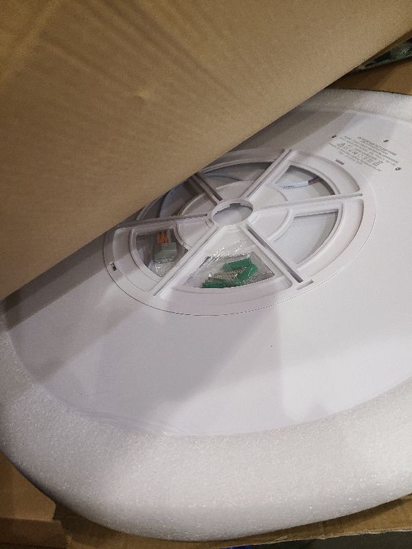Photo 1 of 20 Inch Large LED Flush Mount Ceiling Light, 40W,4350LM, 3000K/4000K/6000K CCT Selectable,White Round Flat Panel Light Low Profile Ceiling Light Fitures for Hallway, Kitchen, Bedroom, Laundry Room