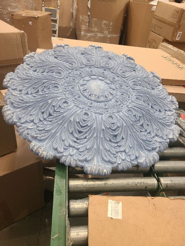 Photo 1 of 1-7/8 in. x 31-1/2 in. O.D. Acanthus Leaves Polyurethane Medallion Moulding blue light