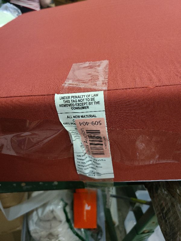 Photo 1 of 24" x 23" x 4" Sunbrella Ottoman Cushion (Sunbrella Jockey Red)