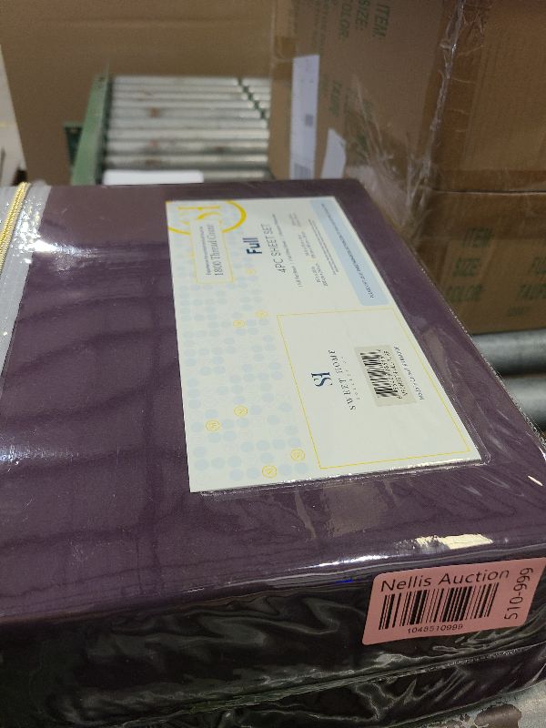 Photo 1 of 1800 Supreme Collection - Breathable Luxury Full Size Sheet Set with Full Elastic & Secure Corner Straps Built In, Extra Soft Deep Pocket Bedding, Purple