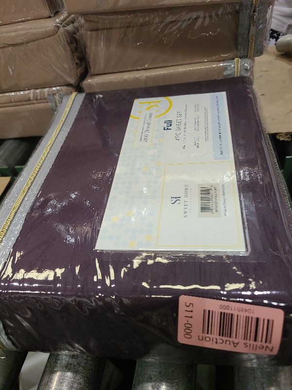 Photo 1 of 1800 Supreme Collection - Breathable Luxury Full Size Sheet Set with Full Elastic & Secure Corner Straps Built In, Extra Soft Deep Pocket Bedding, Purple