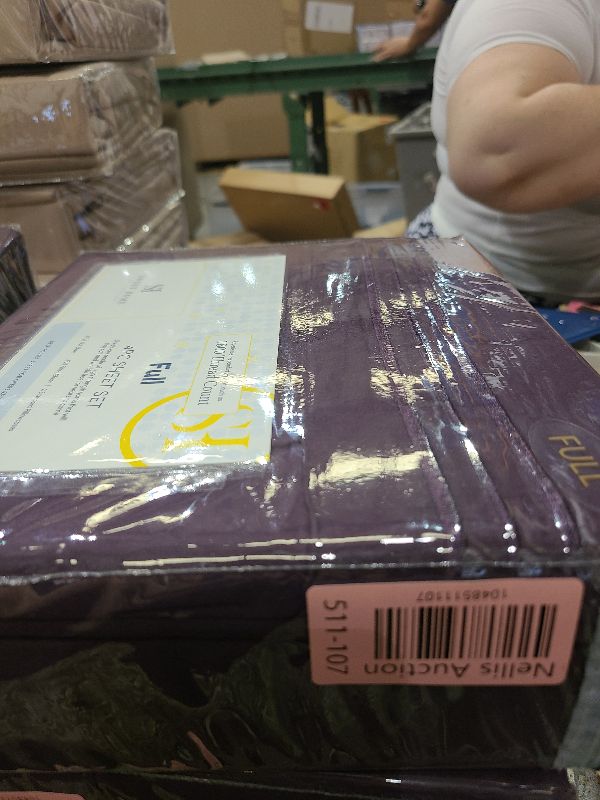 Photo 1 of 1800 Supreme Collection - Breathable Luxury Full Size Sheet Set with Full Elastic & Secure Corner Straps Built In, Extra Soft Deep Pocket Bedding, Purple
