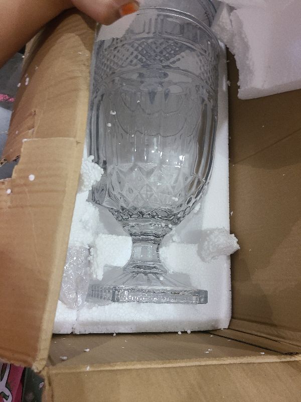 Photo 1 of 1.3 Gallon Glass Beverage Dispenser with Spigot Glass Drink Dispenser for Parties Wide Mouth Juice Beverage Server for Wedding Party Bar Leak Proof Beverage Dispenser
