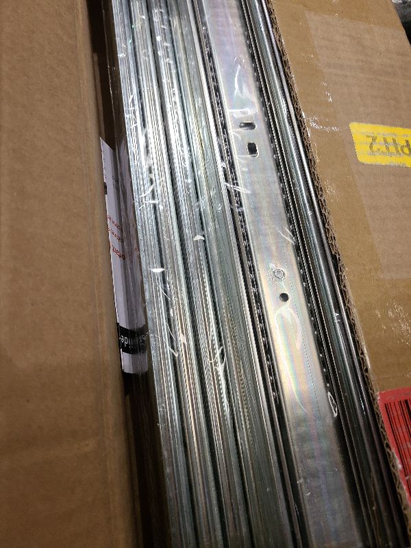 Photo 1 of 10 Pairs of 22 Inch Hardware 3-Section Full Extension Ball Bearing Side Mount Drawer Slides,100 LB Capacity Drawer Slide