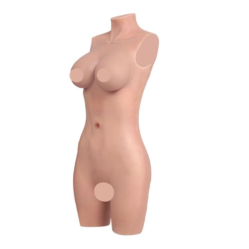 Photo 1 of  D Cup Silicone Bodysuit Fake Boobs Breastplate Crossdresser Body Suit for Female Transgender Drag Queen
