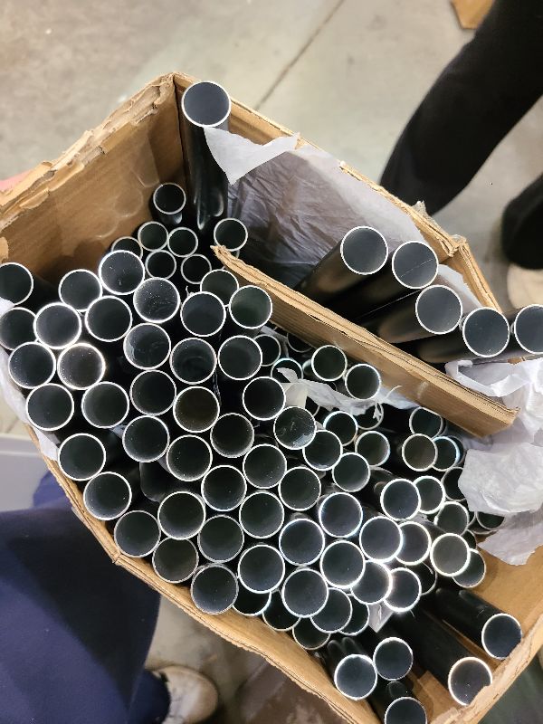 Photo 1 of 105 Pack 32 inch Aluminum Balusters for Deck Railing,Black Round Metal Spindles for Staircase,3/4" Diameter Hollow Deck Ballasters with Screws and Connectors for Railing Fencing Porch Stair Spindles