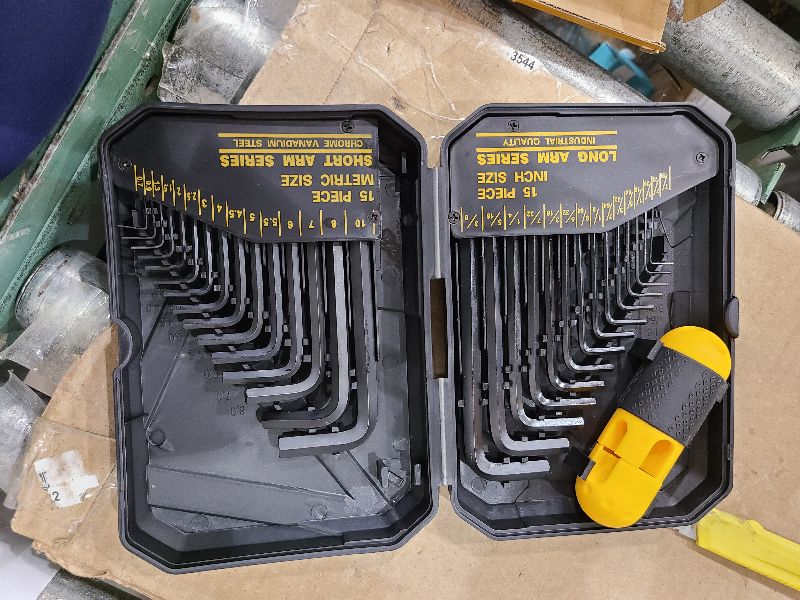 Photo 1 of 31-Piece Hex Key Set - Allen Wrench Set, SAE and Metric Allen Keys MM(0.7mm-10mm) SAE(0.028"-3/8) Heat-Treated, Torque Handle, High Leverage, Long & Short Keys, Easy Organization