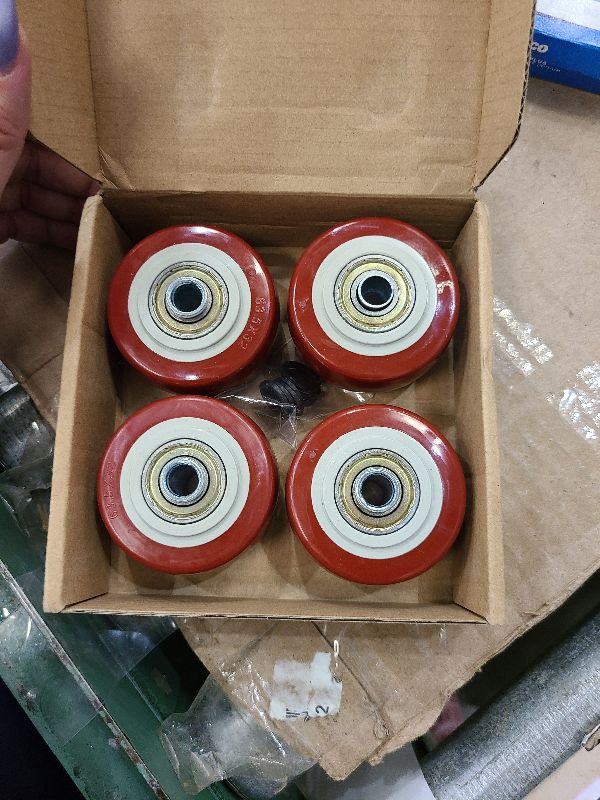 Photo 1 of 2.5 Inch Caster Wheels Heavy Duty Lockable Bearing Plate 4 PCS Shelf Replacement for Platform Trucks Cart Furniture Workbench up to 220LBS/100KG