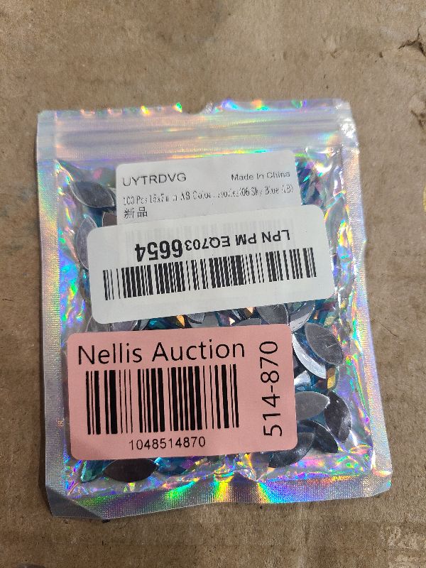 Photo 1 of 100 Pcs 15x7mm AB Colorful Jewels Gems Rhinestones for Crafts, Horse Eye Flatback Acrylic Gemstone for Halloween Party Decorations Clothing Wedding Dress DIY Crafting Accessories(06 Sky Blue AB)