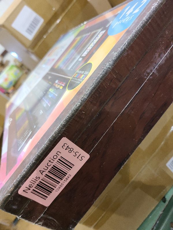 Photo 1 of 142 Pc Art Set with Colored Pencils, Crayons, Pastels, Watercolors in Wood Carrying Case
