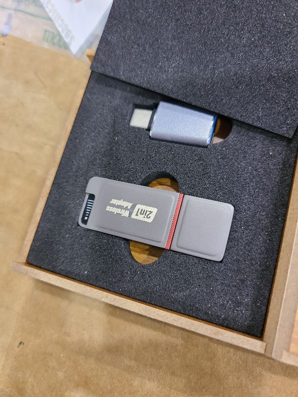 Photo 1 of 2-in-1 Wireless CarPlay Adapter Support Apple CarPlay & Android Auto, Mini Bluetooth USB A & USB C Dongle Convert Wired to Wireless Compatible with iPhone & Android