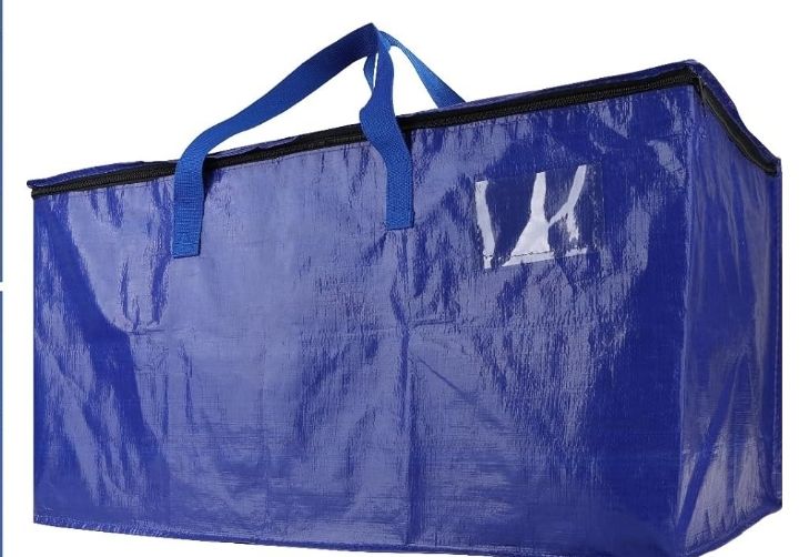Photo 1 of 10 Pack Waterproof Moving Bags with Strong Zippers and Reinforced Handles, Real 100lb Capacity Extra Heavy Duty Large Storage Totes for Packing & Moving Storing, Alternative to Moving Boxes -95L,Blue