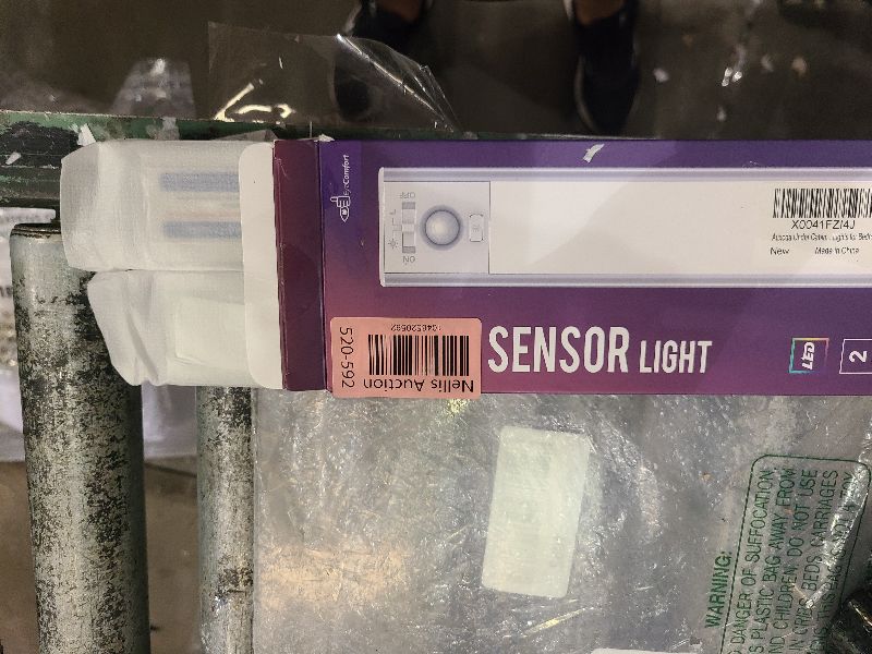 Photo 1 of 2 Pack Under Cabinet Lighting, 3 Color Temperature Motion Sensor Light Indoor, 2200mAh Rechargeable Closet Lights Motion Sensored, Adjustable Brightness, Under Counter Lights for Kitchen