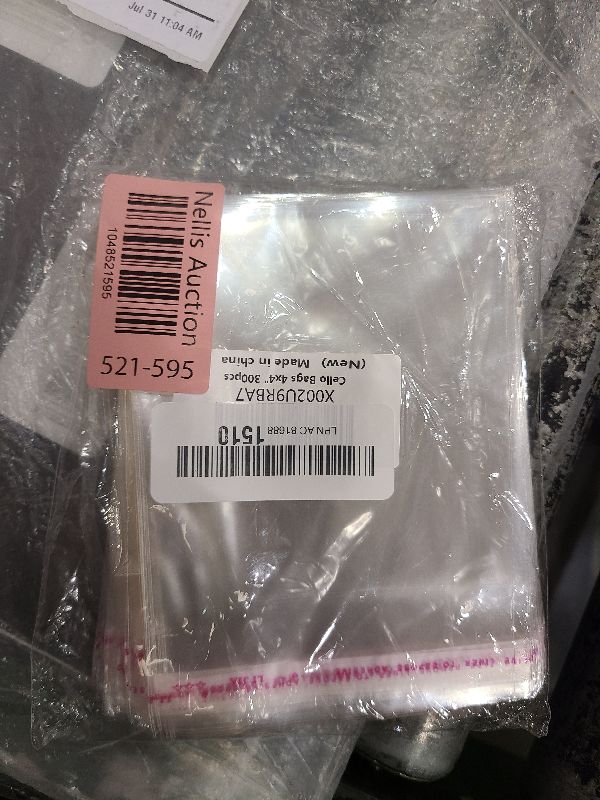 Photo 1 of 4" x 4" Self Adhesive Seal Bags 300pcs Clear Resealable Cellophane Bags Plastic Cello Bag 1 Mil for Jewelry Earrings Candies Bakery Candle Cookie (12 Sizes to Choose from)