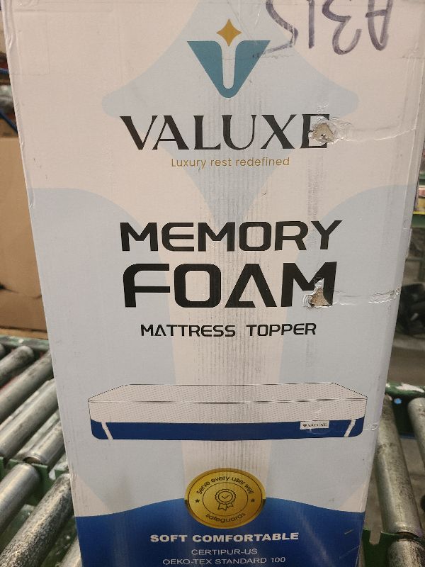 Photo 1 of 3 Inch Gel Memory Foam Mattress Topper Queen Size High Density Cooling Pad Pressure Relief Bed Topper (with Removable & Washable Bamboo Cover)