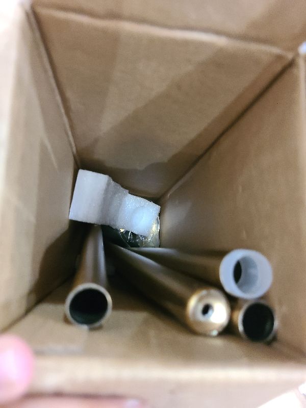 Photo 1 of 2-Pack Curtain Rod for Windows 16-28",Adjustable Window Curtain Rods with Premium Aluminum End Cap Finials and Full Surround Brackets,7/8"(0.073Feet) DiameterWarm Gold Drapery Rods for Curtains