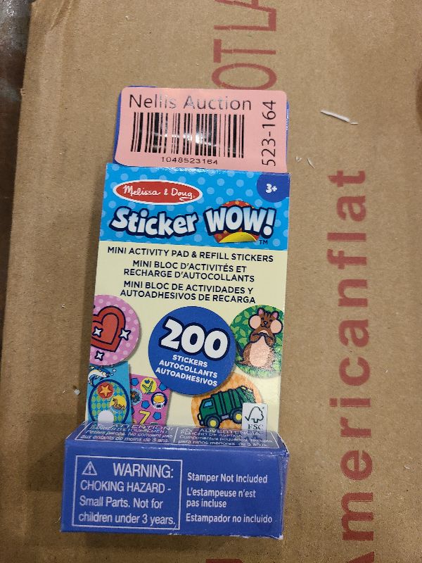Photo 1 of :Melissa & Doug Sticker Wow!™ Mini Activity Pad and 200+ Refill Stickers for Sticker Stamper Arts and Crafts Fidget Toy Collectibles – Assorted Surprise Stickers