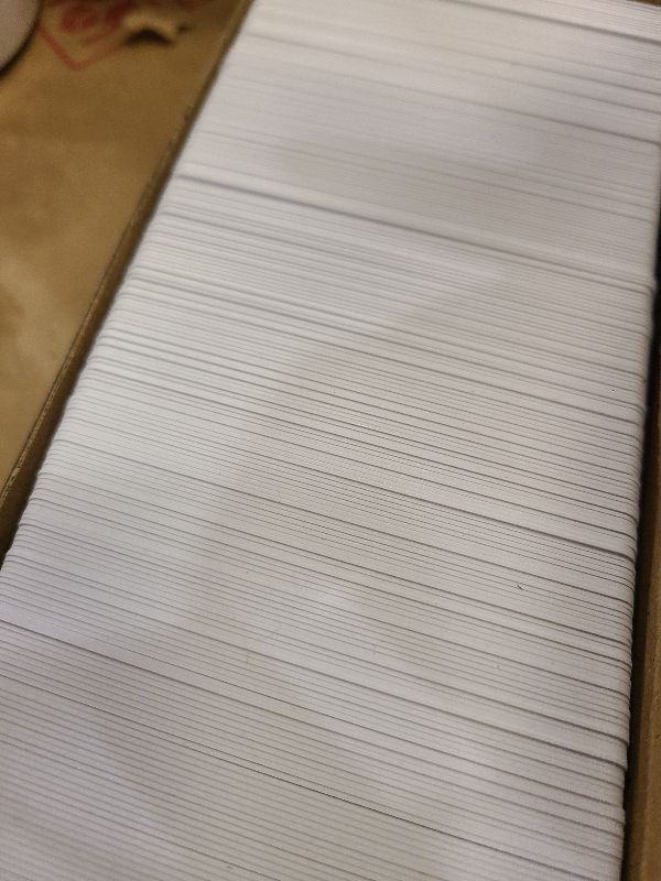 Photo 1 of 250 Pack Premium Blank PVC Cards with Slot Punch on Short Side - Vertical Slot Punch Blank ID Cards- CAETOUNG CR80 30 Mil Graphic Quality White Plastic Cards for Photo ID Badge Printers