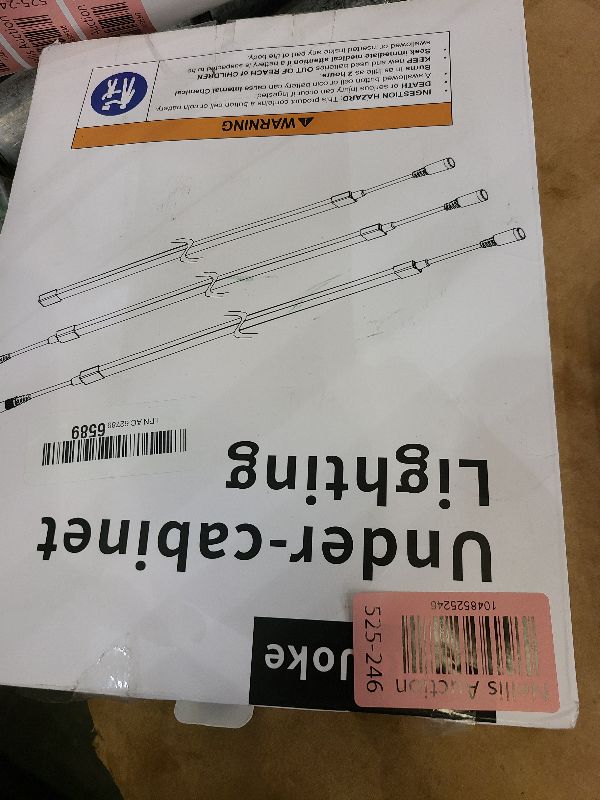 Photo 1 of 3-Pack 24 inch Under Cabinet Lighting Plug in, Upgrade Undercabinet Lights for Kitchen, Warm White 3000K LED Strip Lights, Under Counter Lights for,Cupboard,Workbench,Desk,Closet,Shelf