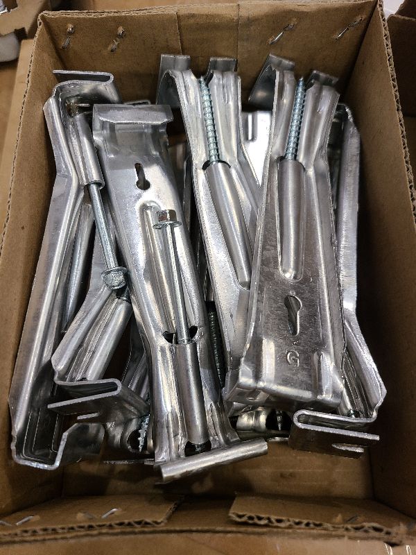 Photo 1 of 5" 10 Pack Gutter Hangers, Heavy Duty Hidden Rain Gutter Brackets Fastener with Pre-Inserted Screw, Aluminum Gutter Brackets for Repairing Sagging Rain Gutters