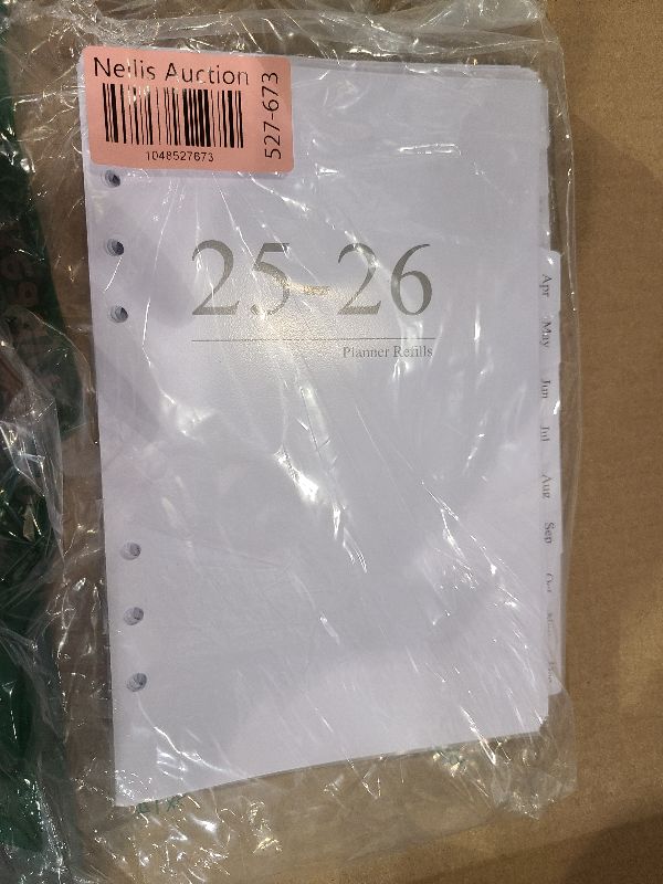 Photo 1 of 2025-2026 Weekly & Monthly Planner Refill, A5 Planner Inserts for 6 Holes, 5.5"x8.5", July. 2025 - June. 2026, 12 Monthly Calendars with Laminated Tabs, 6-Hole Punched