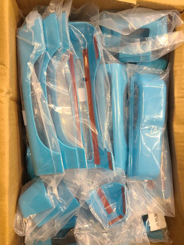 Photo 1 of 26PCS Full Set Exterior Decoration Trim Kit for Jeep Wrangler JL JLU 2018-2025 Door Hinge Handle Engine Hood Hinge Latch Wheel Eyebrow Side Air Outlet Rear Tailgate Window Hinge Cover (Light Blue)