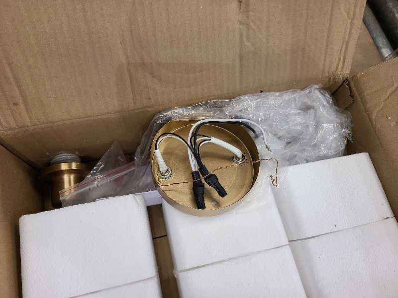 Photo 1 of 3-Light Gold Bathroom Light Fixtures, Modern Bathroom Vanity Light with Clear Glass Shade, Brushed Gold Bath Wall Mount Lights, Wall Lamp for Mirror Kitchen Bedroom Hallway Living Room Hallway