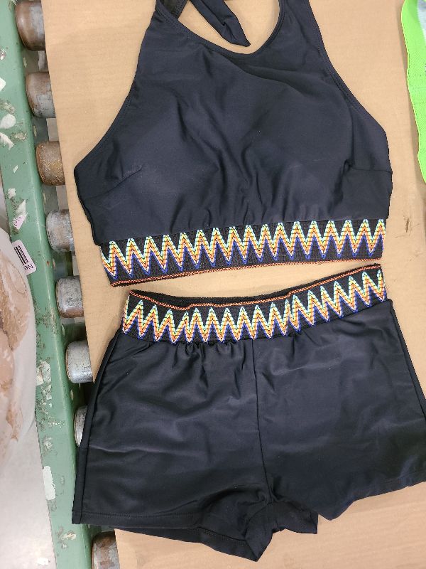 Photo 1 of 2 piece Swimsuit Halter medium black