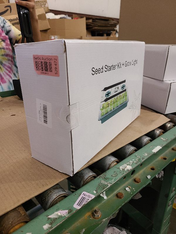 Photo 1 of 2-Pack Seedling Starter Tray Kit with Full-Spectrum LED Grow Lights, Adjustable Humidity Dome, 80-Cell Seed Germination Kit Including Plant Labels, Gloves & Tools for Indoor Plant Growing & Gardening