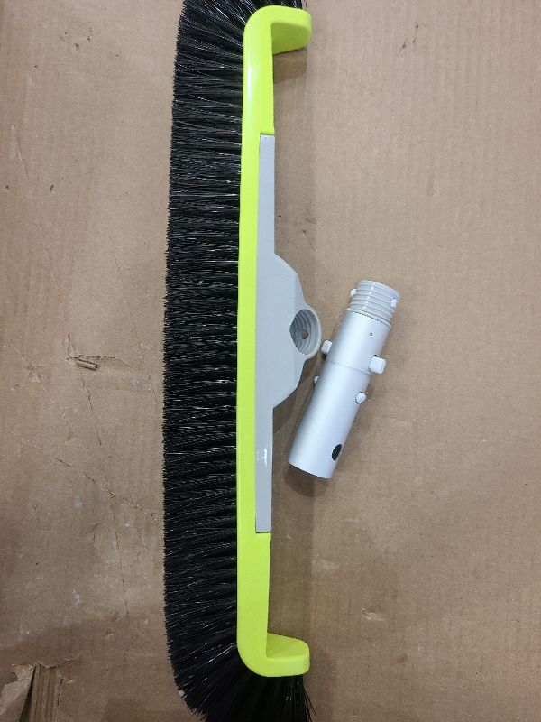 Photo 1 of 18" Pool Brush Head for Cleaning Swimming Pool Walls, Curved Ends High-Efficiency Scrub Brush for Tile, Fiberglass, Flooring and Vinyl Pools, Fits ?1.25” Poles (Green & Black