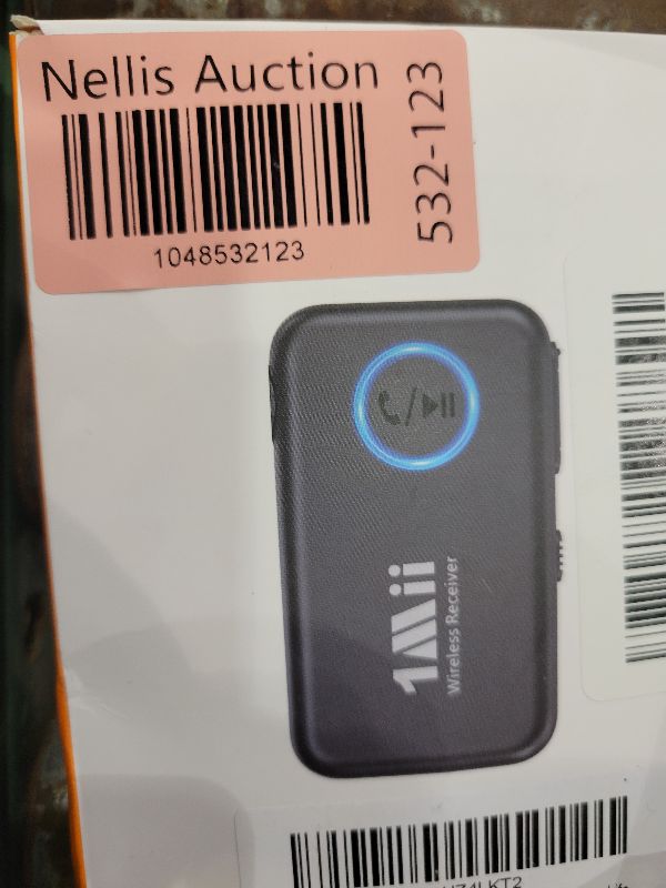Photo 1 of 1Mii Bluetooth 5.3 Music Receiver for Car/Home Stereo, Aux Bluetooth Adapter for Car with Volume Control Supports Hands Free Calls, 16H Battery Life