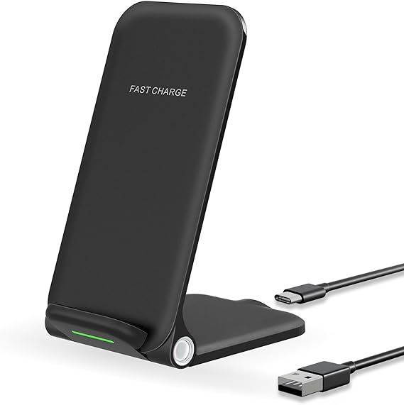 Photo 1 of 15W Wireless Charger Stand, Foldable Charging Station for Samsung Galaxy S25 S24 S23 S22 S21 S20 Ultra S10 S9 S8 S7 Note10 9 8 7, Desk Stand Up Phone Charger iPhone 16 15 14 13 12 Pro Max. NO CORD/ACCESSORIES.