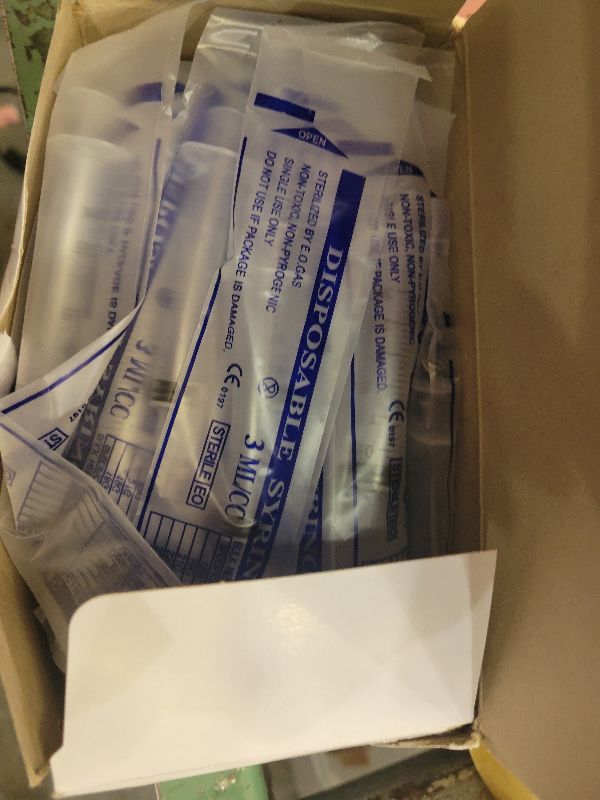 Photo 1 of 40 PCS-3 ml Plastic Syringes, Individually Packge for Scientific Labs Experiment Refilling,Watering,Measuring,lip gloss injection