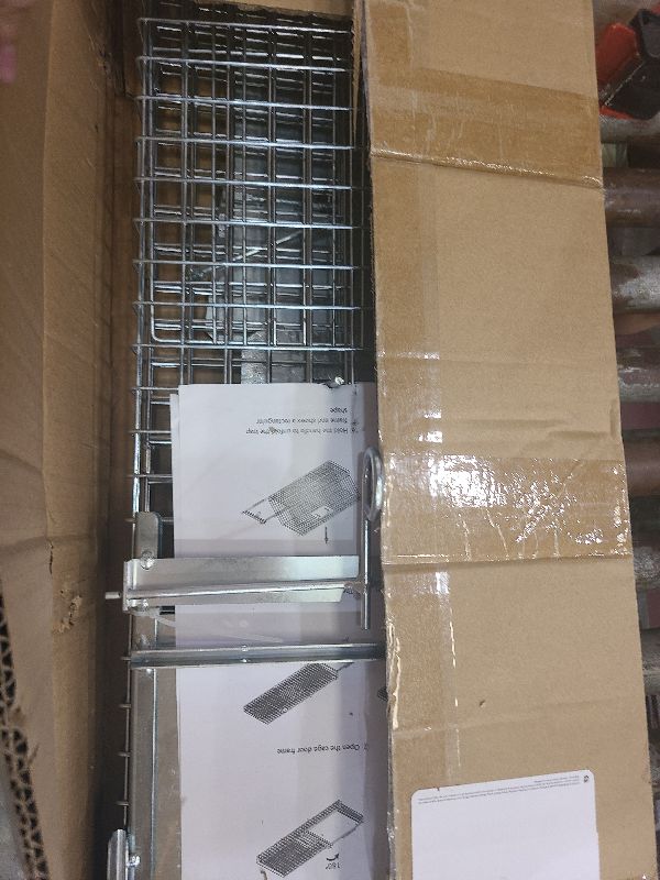 Photo 1 of 32" Humane Animal Cage Trap, Live Animal Cage Trap, Folding Animal Trap for Stray Cats, Raccoons, Rabbits, Skunks, Moles, Groundhogs and Armadillos up to 17 lbs