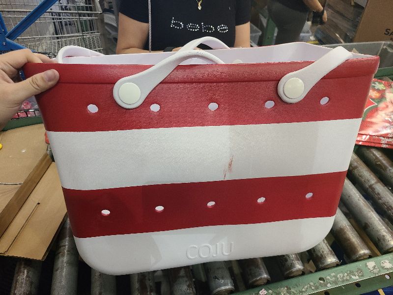Photo 1 of  
Coju  red and white bag strips