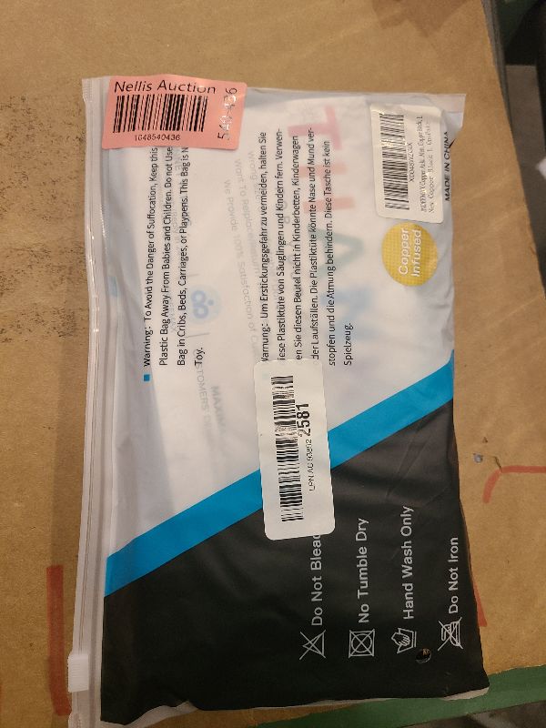 Photo 1 of INDEEMAX Ankle Brace for Sprained Ankle Compression Sleeve, 2 Pack Copper Infused Ankle Support Brace for Women & Men, Plantar Fasciitis Relief Achilles Tendonitis, Sports Running, Copper Black, L