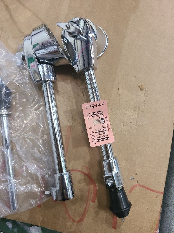 Photo 1 of 2 PCS Pair Bass Drum Legs with Fixed Bracket AntiRust Spurs - Zinc Alloy, 27.8 x 7.6 x 5.8cm/11.0 x 3.0 x 2.3in