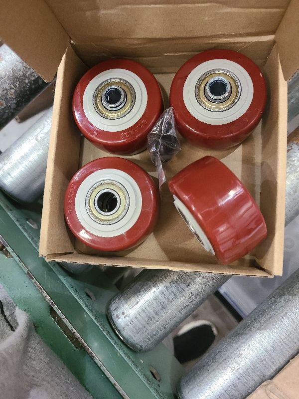 Photo 1 of 2.5 Inch Caster Wheels Heavy Duty Lockable Bearing Plate 4 PCS Shelf Replacement for Platform Trucks Cart Furniture Workbench up to 220LBS/100KG