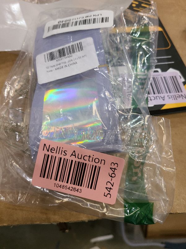 Photo 1 of 100 Pieces Smell Proof Mylar Bags, Holographic Packaging Bags, Resealable Odor Foil Pouch Zip Bag with Clear Window for Food Storage and Lipgloss, Jewelry Lash (Purple, 2.4 x 3.9 Inch)