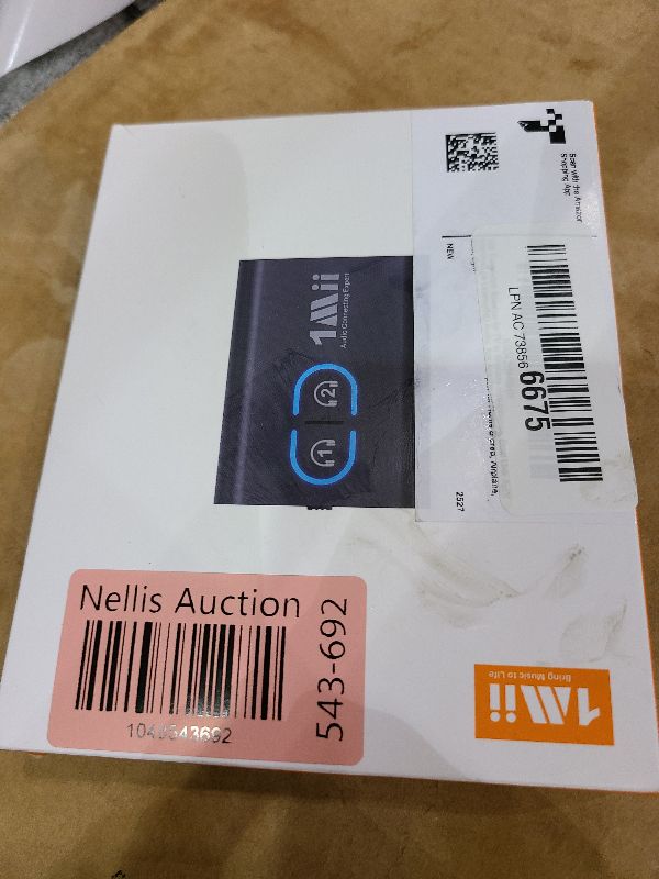 Photo 1 of 1Mii Bluetooth 5.3 Transmitter Receiver for TV to Wireless Headphones, Dual Link AptX Adaptive/Low Latency/HD Audio, Aux Adapter for Home Stereo, Airplane, Boat, Gym