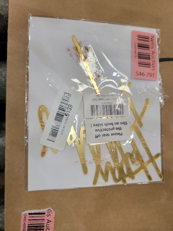 Photo 1 of 1PCS Gold Birthday Cake Topper, 5.3 x 7.2 Inches Acrylic Happy Birthday Cake Sign, Glitter Mirror Cake Topper Decorations for Anniversary, Bridal Shower, Birthday Party Supplies?