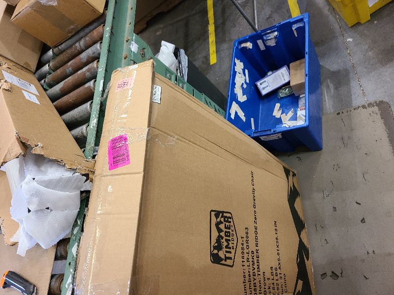 Photo 1 of TIMBER RIDGE Zero Gravity Chairs, Folding Recliner Chair Padded with Cup Holder and Headrest, Adjustable Lounge Reclining Chair for Outdoor Camping Lawn Patio Indoor, Supports 350lbs, Brown