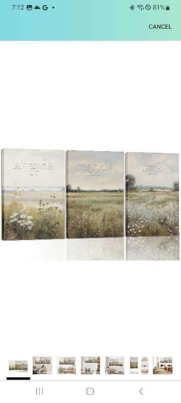 Photo 1 of 3Pcs Christian Scripture Wall Art Bible Verse Canvas Wall Decor Modern Scripture Floral Prints Religious Pictures Vintage Painting Posters Jesus Faith Pictures for Living Room Bedroom Framed
